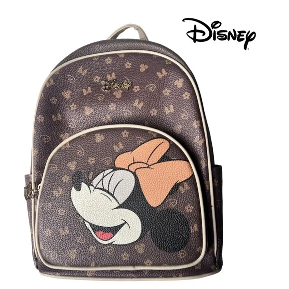 Disney x Primark Minnie Mouse Brown Monogram Backpack – NWT / Limited Edition - Picture 1 of 11